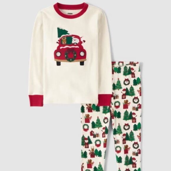 Gymboree Boys 18-24 Months Embroidered Santa Rudolph Car Long Sleeve PJ Set NWT - Picture 1 of 5